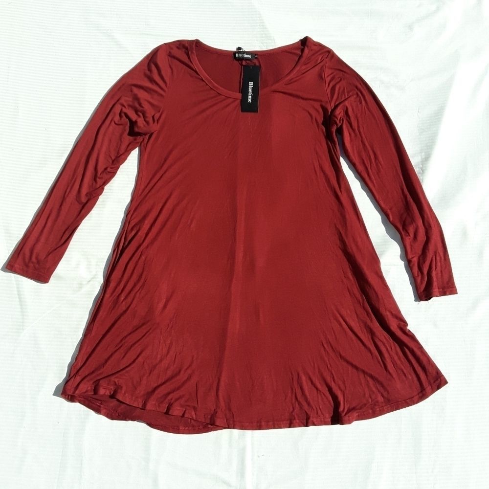 Bluetime long sleeve tee shirt dress